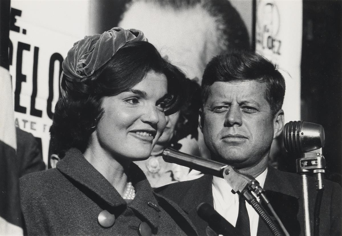 EDWARD WALLOWITCH (1932-1981)  Suite of 7 photographs taken during the John F. Kennedy presidential campaign.